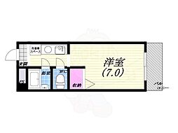 ハイツコンフォート 1Kの間取図画像