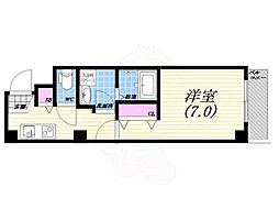 ガーデンズ西宮 1Kの間取図画像