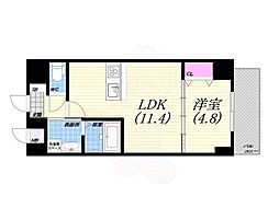 TreLontano 1LDKの間取図画像