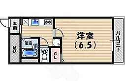 ドミトリー高木2 1Kの間取図画像