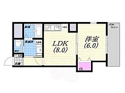 Grandi阪神西宮Park1 1LDKの間取図画像