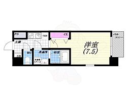 URBANGREEN甲子園 1Kの間取図画像