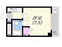 アドレス香櫨園2 1Kの間取図画像