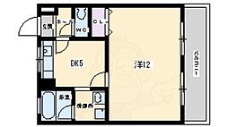 御代開マンション 1DKの間取図画像