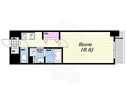 COMFORIA西宮 1Kの間取図画像