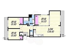 兵庫県西宮市神垣町（賃貸マンション3LDK・1階・74.51㎡） その2