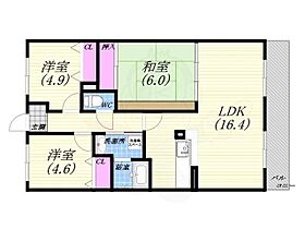 レフィナード  ｜ 兵庫県西宮市広田町（賃貸マンション3LDK・3階・71.79㎡） その2