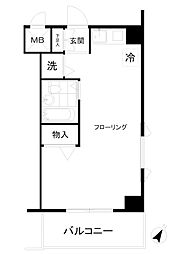 ラ・ブルーメゾン吉祥寺 ワンルームの間取図画像