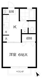 グランシードS 1Kの間取図画像