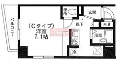 三和第一ビル 10階1Kの間取り