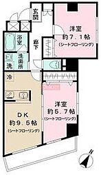 ブールバード白山 2DKの間取図画像