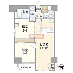 プレセダンヒルズ文京本駒込 2LDKの間取図画像