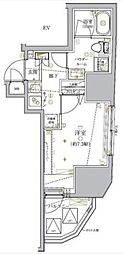 ヴァースクレイシア神田淡路町 1Kの間取図画像