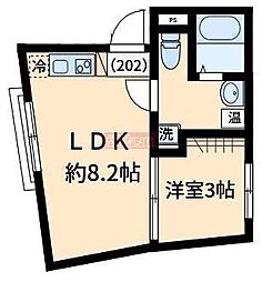OMOCIDESENGOKU 1LDKの間取図画像