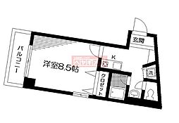 サンピア西須賀 1Kの間取図画像