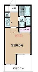 サンピア西須賀 1Kの間取図画像
