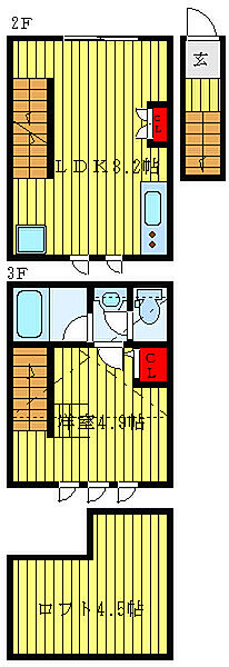ＢＥＬＡＲＴＥ池袋 207｜東京都豊島区池袋1丁目(賃貸アパート1LDK・2階・32.46㎡)の写真 その2