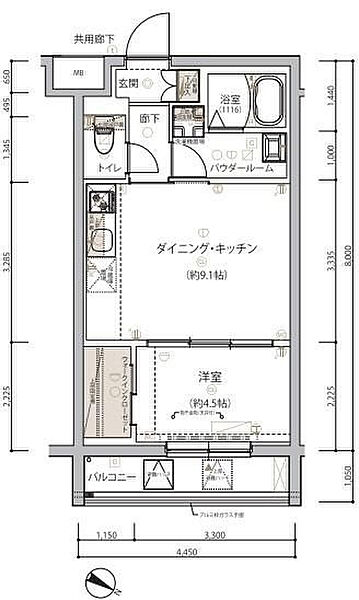 東京都板橋区小豆沢2丁目(賃貸マンション1DK・4階・35.60㎡)の写真 その2