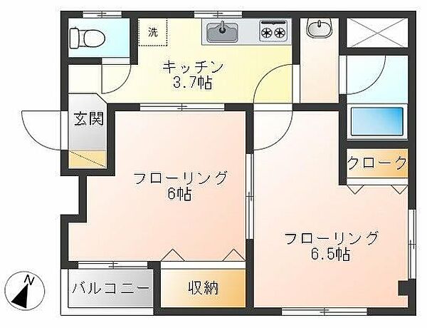 東京都豊島区南長崎5丁目(賃貸マンション2K・3階・39.30㎡)の写真 その1