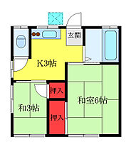 富士荘  ｜ 東京都板橋区本町（賃貸アパート2K・2階・29.75㎡） その2