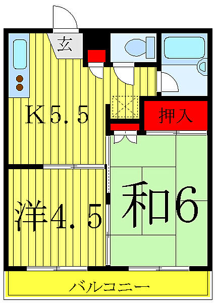 東京都文京区千石3丁目(賃貸マンション2K・1階・34.95㎡)の写真 その2