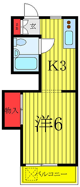 コーポ安井 202｜東京都板橋区蓮根2丁目(賃貸アパート1K・2階・22.40㎡)の写真 その2