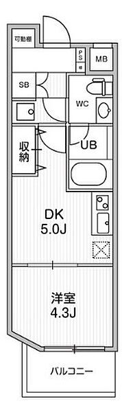 東京都板橋区相生町(賃貸マンション1DK・6階・25.30㎡)の写真 その2