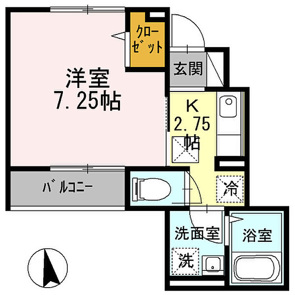 東京都板橋区上板橋2丁目(賃貸アパート1K・1階・25.77㎡)の写真 その2