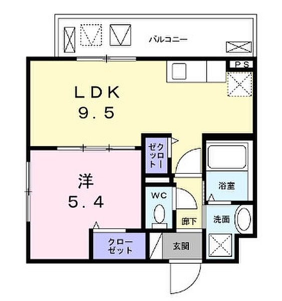 東京都足立区扇2丁目(賃貸マンション1LDK・4階・36.13㎡)の写真 その2