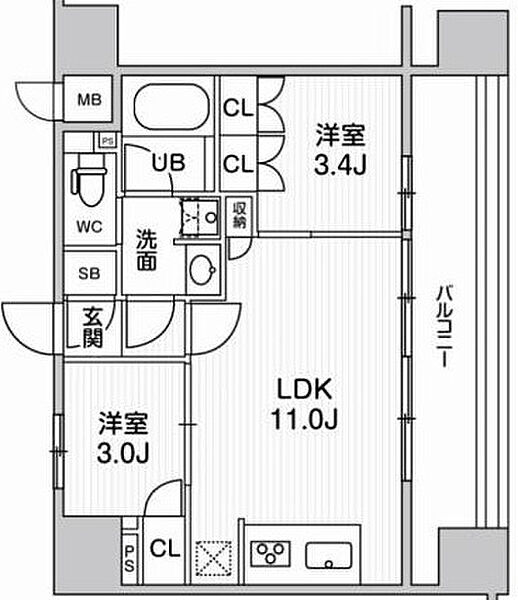 nido SUGAMO 303｜東京都豊島区巣鴨2丁目(賃貸マンション2LDK・3階・40.62㎡)の写真 その2