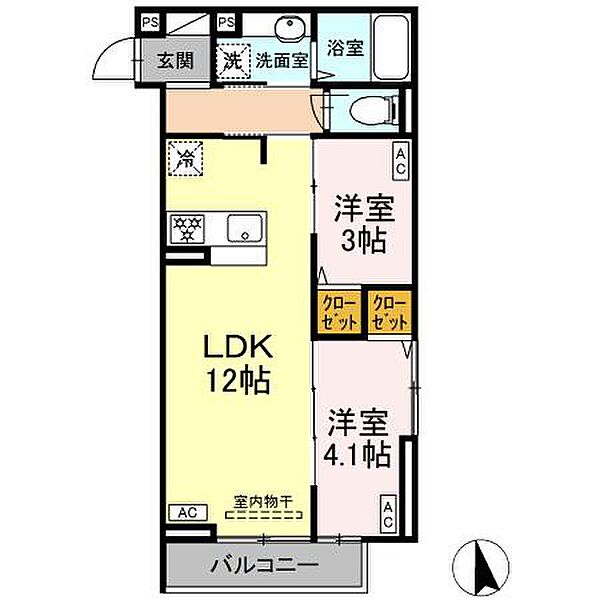 グラナーデ滝野川 302｜東京都北区滝野川4丁目(賃貸アパート2LDK・3階・44.56㎡)の写真 その1