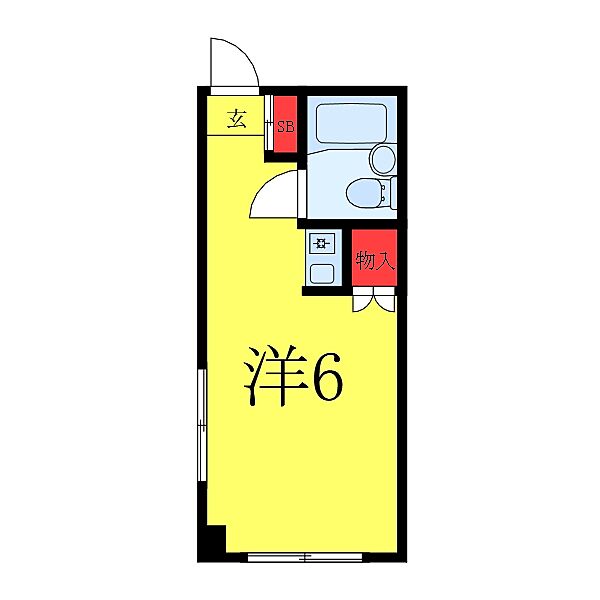 東京都新宿区榎町(賃貸アパート1R・2階・14.50㎡)の写真 その2