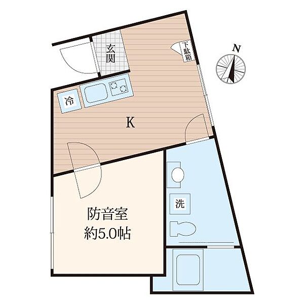 東京都板橋区小豆沢2丁目(賃貸マンション1K・1階・25.34㎡)の写真 その2