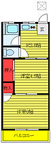 福村コーポ 201 ｜ 東京都板橋区稲荷台（賃貸アパート2K・2階・34.00㎡） その2