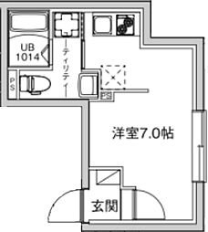 Maison de CHARME三ノ輪 4階ワンルームの間取り