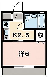 ハイツ荒澤 1Kの間取図画像