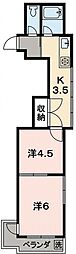 シャルルカツマタA 2Kの間取図画像