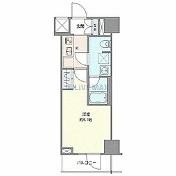 クレヴィスタ桜木町 1Kの間取図画像