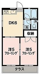 ヴィラコート 2DKの間取図画像