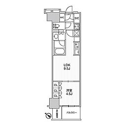 WORVE横浜伊勢佐木町 1LDKの間取図画像