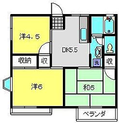 ガーデンハイツ上永谷 3DKの間取図画像