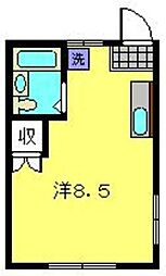 鳳ハイツ ワンルームの間取図画像