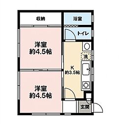 スロジェ町屋 2Kの間取図画像
