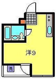 シャトル大恵・E ワンルームの間取図画像