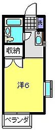 ビラ・コートあいかわ 1Kの間取図画像