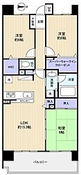 ウィズ勝田台 3LDKの間取図画像