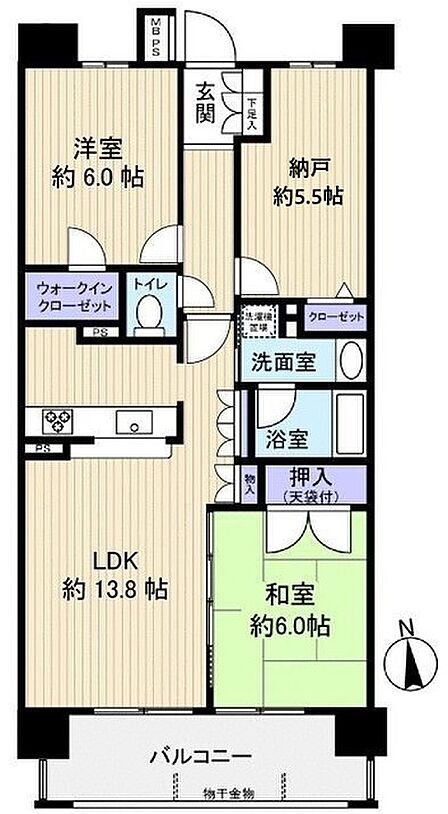 2SLDK 間取り