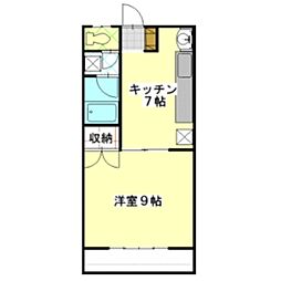 グリーンハイツ高森 1DKの間取図画像