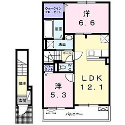 グレイスA 2LDKの間取図画像