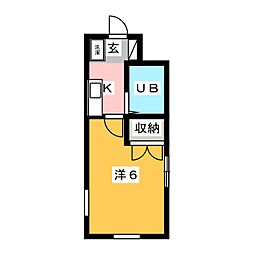 ワイプラザ 1Kの間取図画像